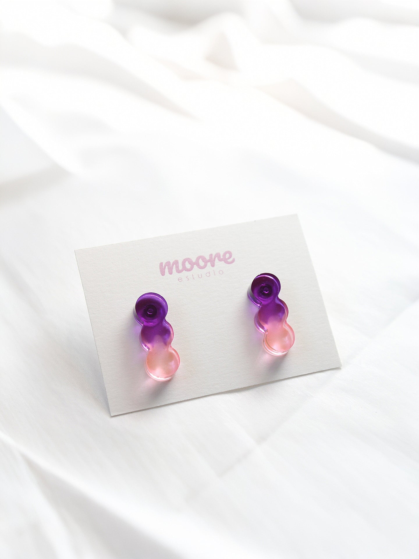 Amethyst Sorbet Drops - Pendientes De Resina - Moore Estudio