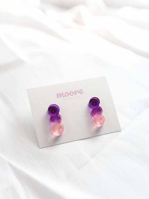 Amethyst Sorbet Drops - Pendientes De Resina - Moore Estudio