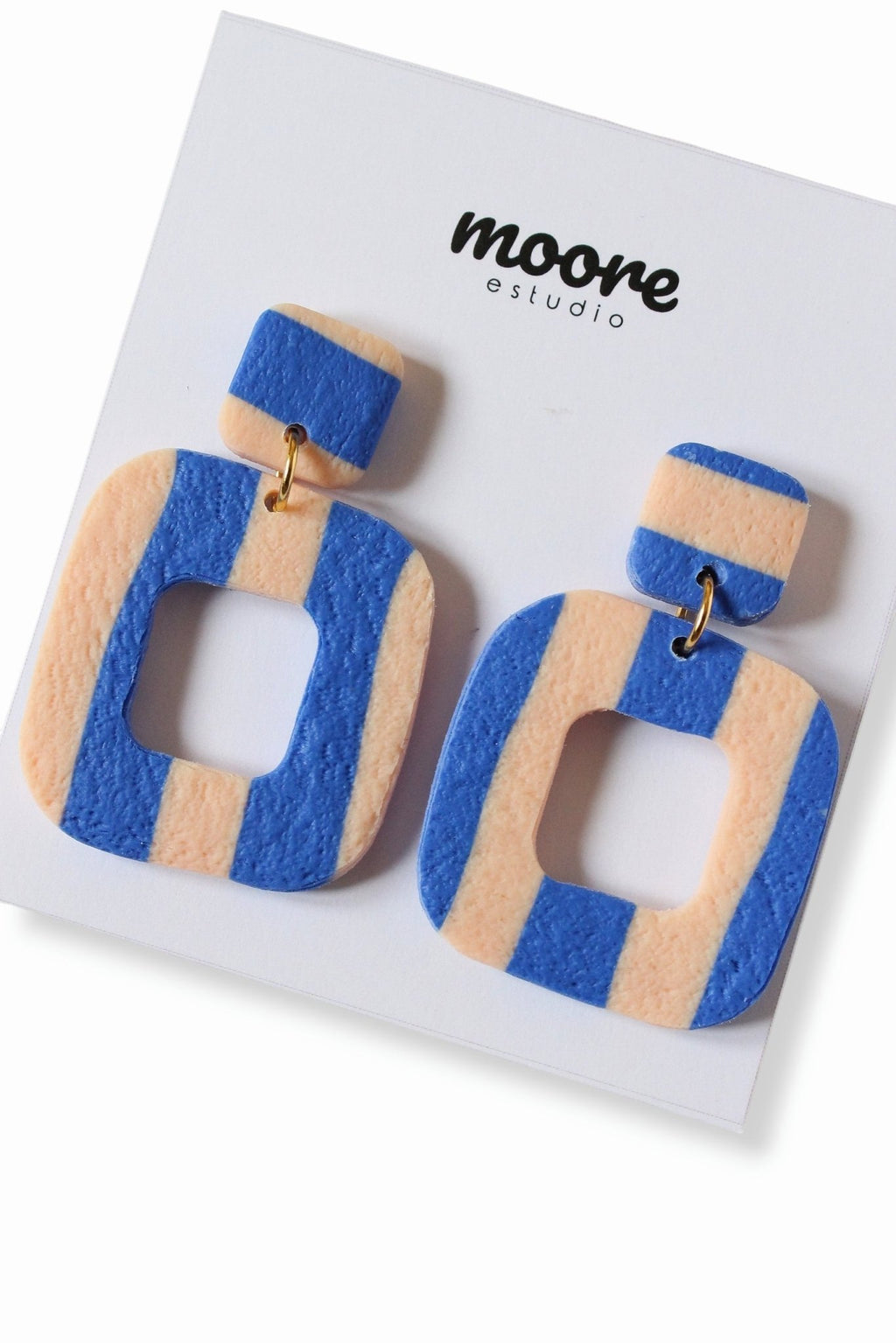 Blue Stripe - Pendientes - Moore Estudio
