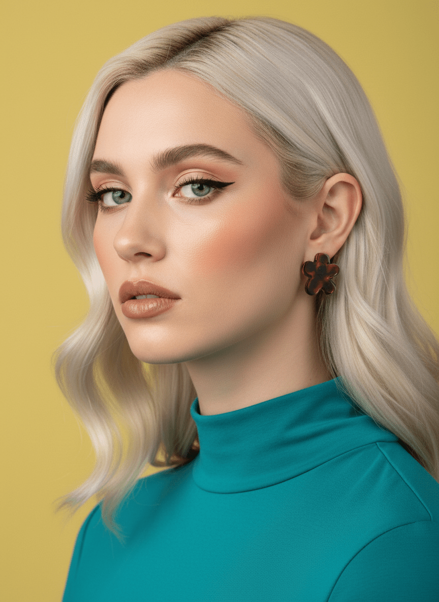 Carey Bloom Twins - Pendientes De Resina - Moore Estudio