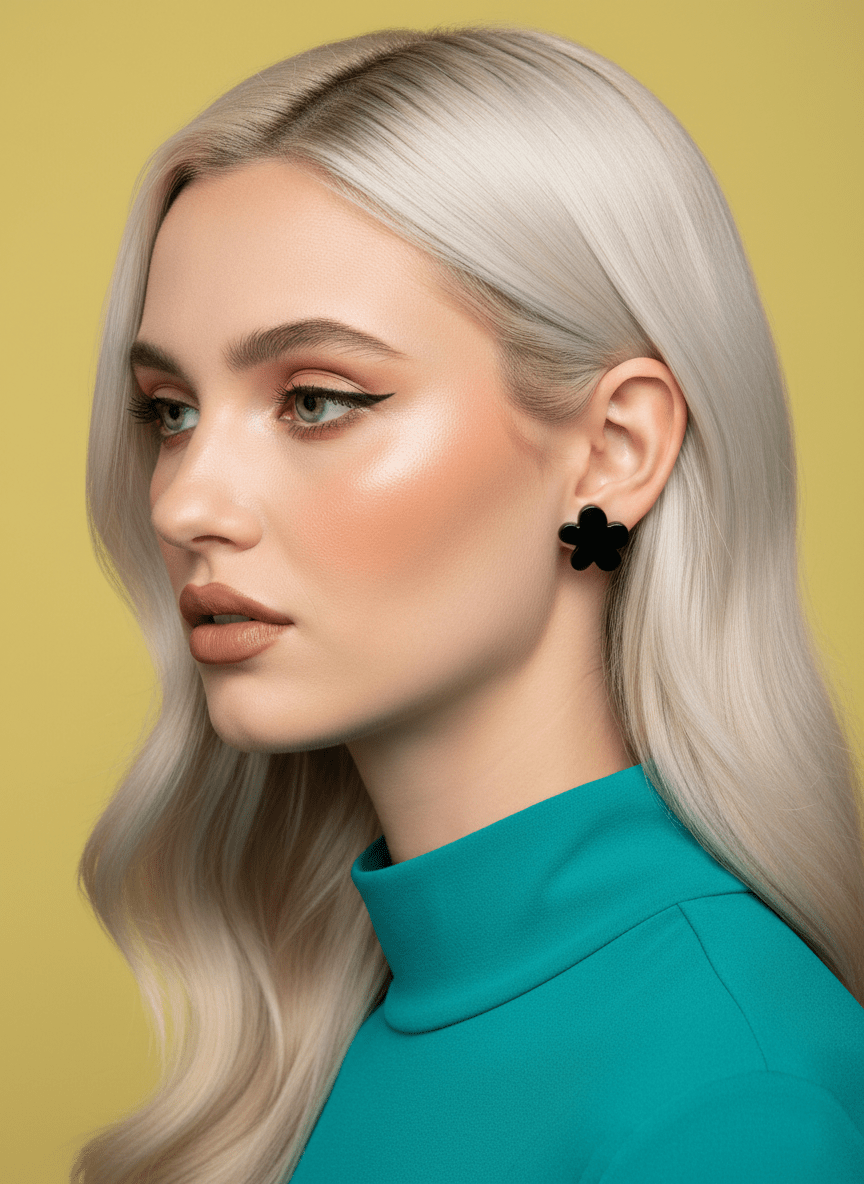 Heart & Shadow Duo - Pendientes De Resina - Moore Estudio